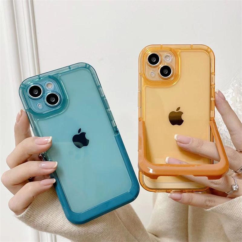 Конфетный однотонный невидимый держатель для iPhone 15 Pro Max / 14 Plus Apple 13 / 12 чехол для мобильного телефона защита