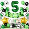 Soccer-Themed Birthday Number Aluminum Foil Balloon Set for Children's Birthday Party Decorations