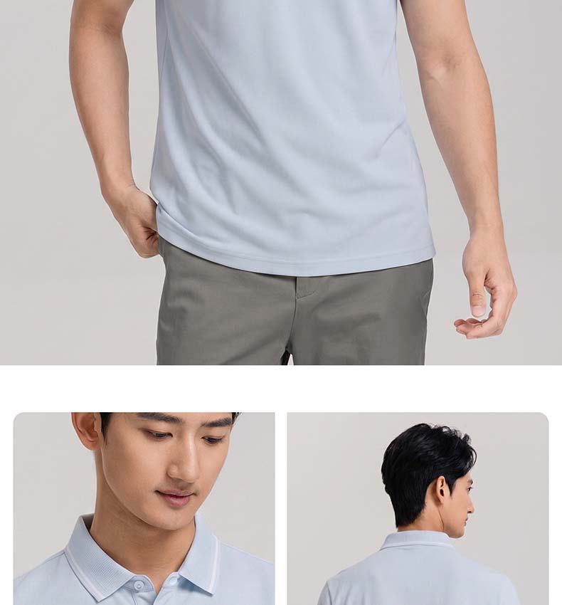 High Elasticity Waffle Polo Shirt