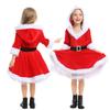 [JUNDOMECY] Santa Cosplay for Kids, Girls, Cute Christmas Costume, Santa Claus Fancy Dress, Kids Costume, Hooded One-Piece, Event, Party, New Year's