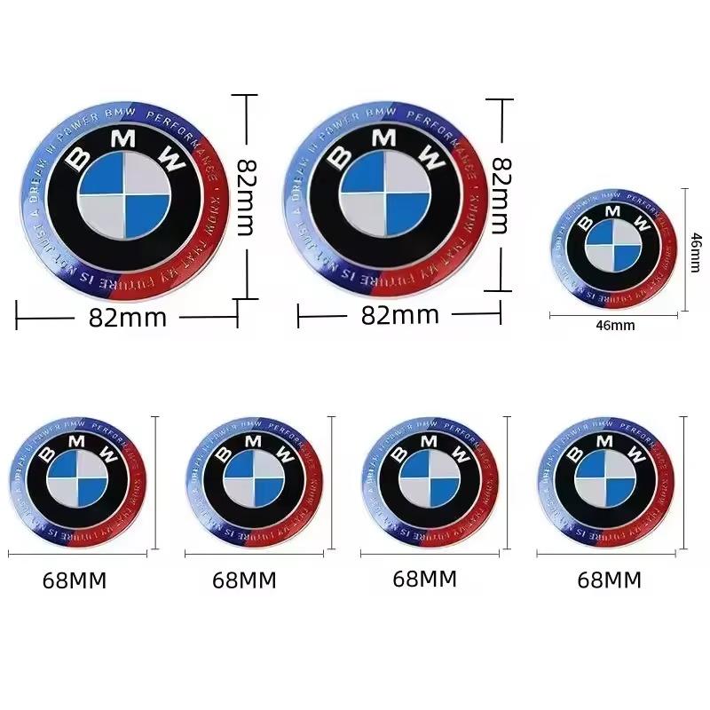 7 шт./компл. Логотип 50-летия автомобиля для BMW G30 G31 G38 G11 G12 G20 G28 F10 F48 F49 G01 F20 F21 F22 Крышка для украшения колесного диска