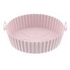 Fryer Liner Round Thickened Food Grade Silicone Flexible Easy To Clean Reusable Fryer Pot Pink