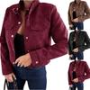 Women's Fashion Solid Color Tops Long Sleeve Jacket Zipper Coat