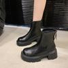 Fashion 2024 Hot Sale New Women's Boots Fashion Round Toe Wear Resistant Outdoors Winter Solid Color Shoes for Women Botines Mujer
