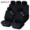 Butterfly Embroidery Car Seat Cover Set Universal Fit Most Car Black
