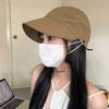 Adjustable Wide Brim Hat Foldable Fisherman Cap Women Bucket Hat  Hiking