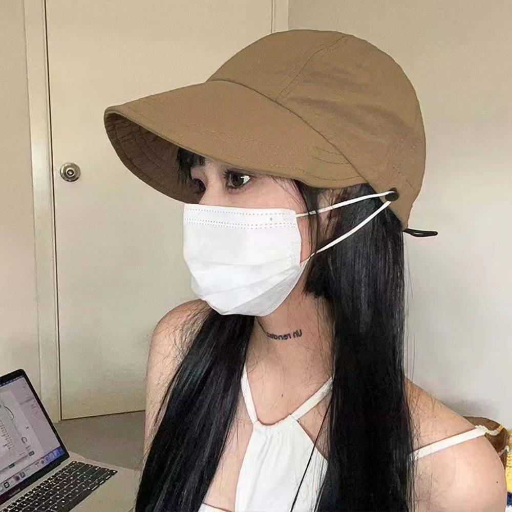 Adjustable Wide Brim Hat Foldable Fisherman Cap Women Bucket Hat Hiking