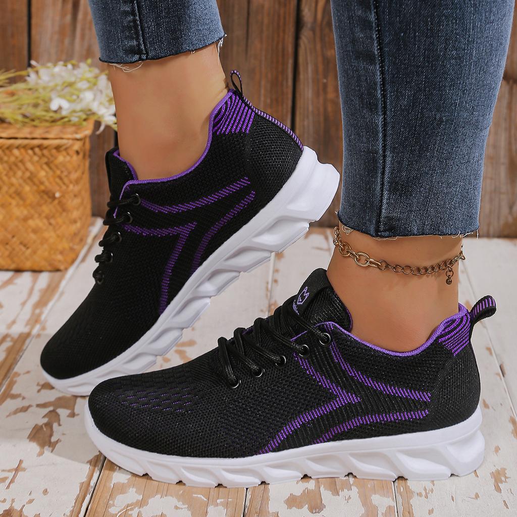 Women Casual Shoes Fashion Walking Mesh Flat Shoes Breathable Sneakers Women Gym Vulcanized Shoes Spring Flying Shoes