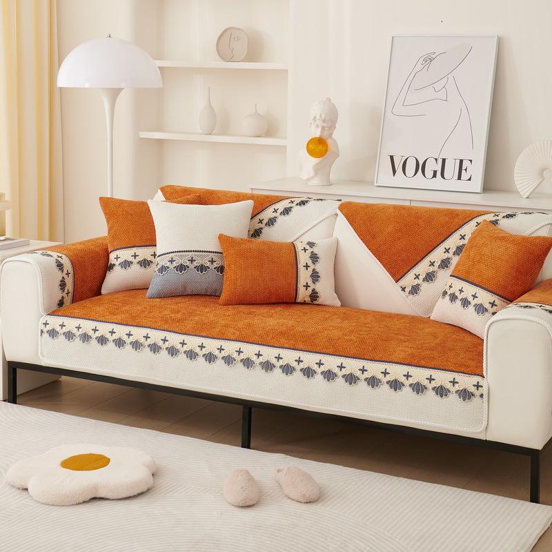 Подушка для дивана Four Seasons Universal Нескользящая подушка Чехол для дивана Цветовая гамма Простой Современный Полотенце для спинки Анти-царапание от кошек