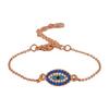 Estele Rose Gold Plated Evil Eye Designer Bracelet with Crystals for Women