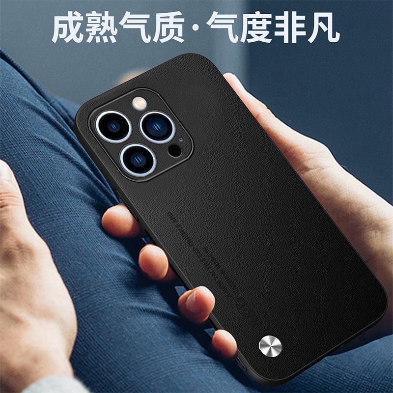 Применимо к iphone16 Kunlun чехол для мобильного телефона из гладкой кожи Apple 15ProMax кожаная текстура, противоударный 14 защитный чехол XS