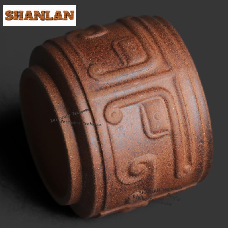 150ml Coarse Pottery Old Rock Clay Teacup Luxury Tea Bowl Water Jug Tea-tasting Meditation Cup Jianzhan Master Cups Teaware