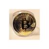 Памятная монета Bitcoin с металлическим основанием и акриловым дисплеем для деловых подарков