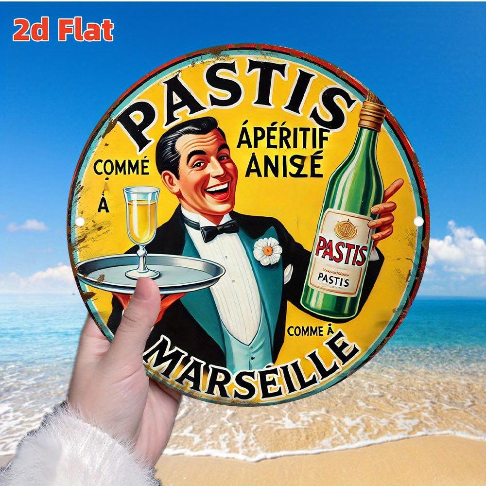 D Metal Sign Pastis Aperitif Anise Marseille Vintage French Tin Plaque Retro Rustic Bar Pub Wall Art Home Decor Gift