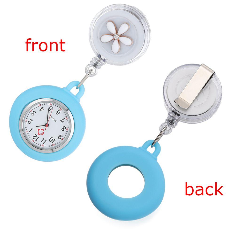 Мужской бейдж ID Больница Медицинский Стекло Доктор Карманные часы на клипсе Часы для медсестры Выдвижной