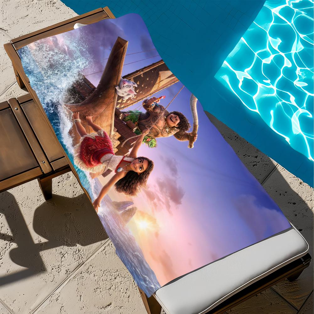 Cartoon M-Moana-S 2 Cool Towel Soft Pool Gift For Travel Gym Shower Camping Quick Dry Sports Large Comfortable Beach Towel