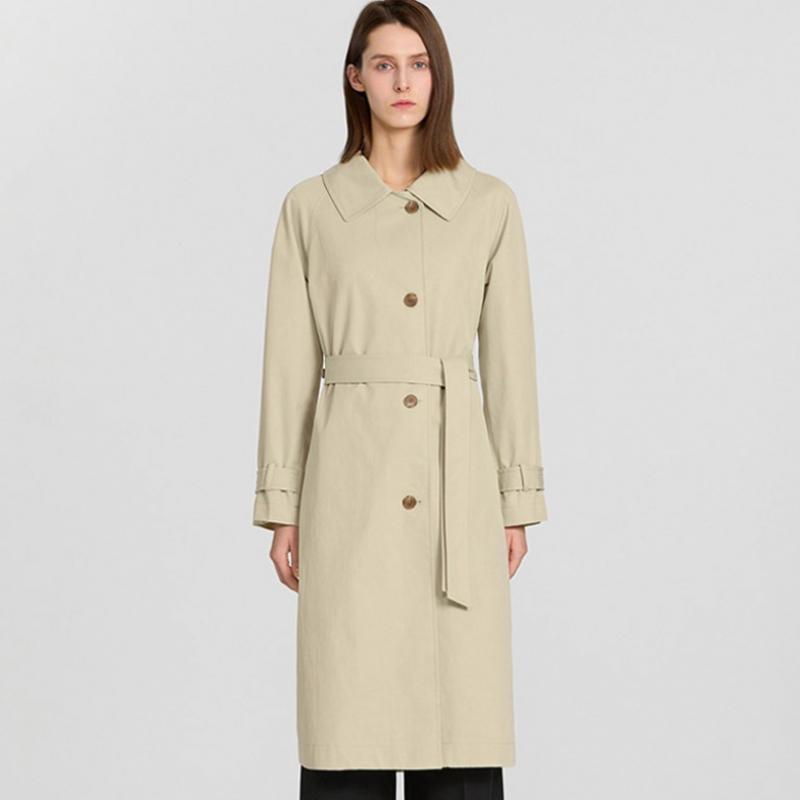 SHESMISS Cotton Blend Belted Mac Coat Swwbyp11020 Lb