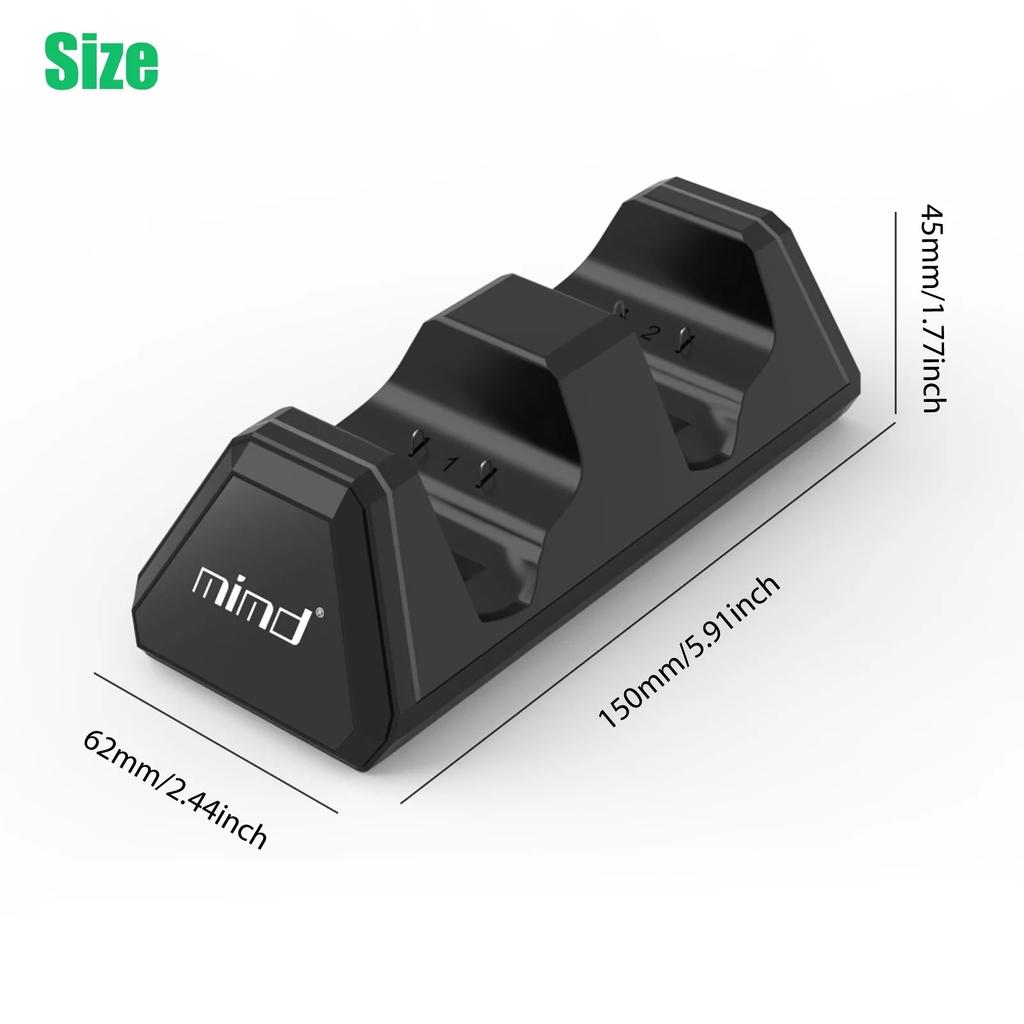 Charging Dock Fit for Xbox One/One S/X/Elite Controllers, Dual Controller Fast Charging Station with 2x1400mAh Rechargeable Battery Pack,Type-C Cable