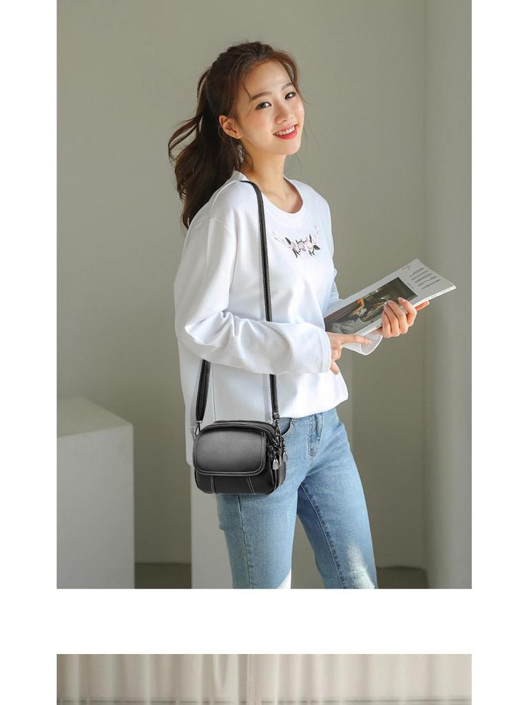 2023 Women's Trendy Soft Leather Crossbody Bag - Fashionable, Casual, Versatile, Small Spring/Summer Handbag