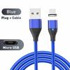 Магнитный кабель для быстрой зарядки Micro USB Type C для мобильного телефона Samsung Realme Oneplus Huawei Магнитный провод Data Cord