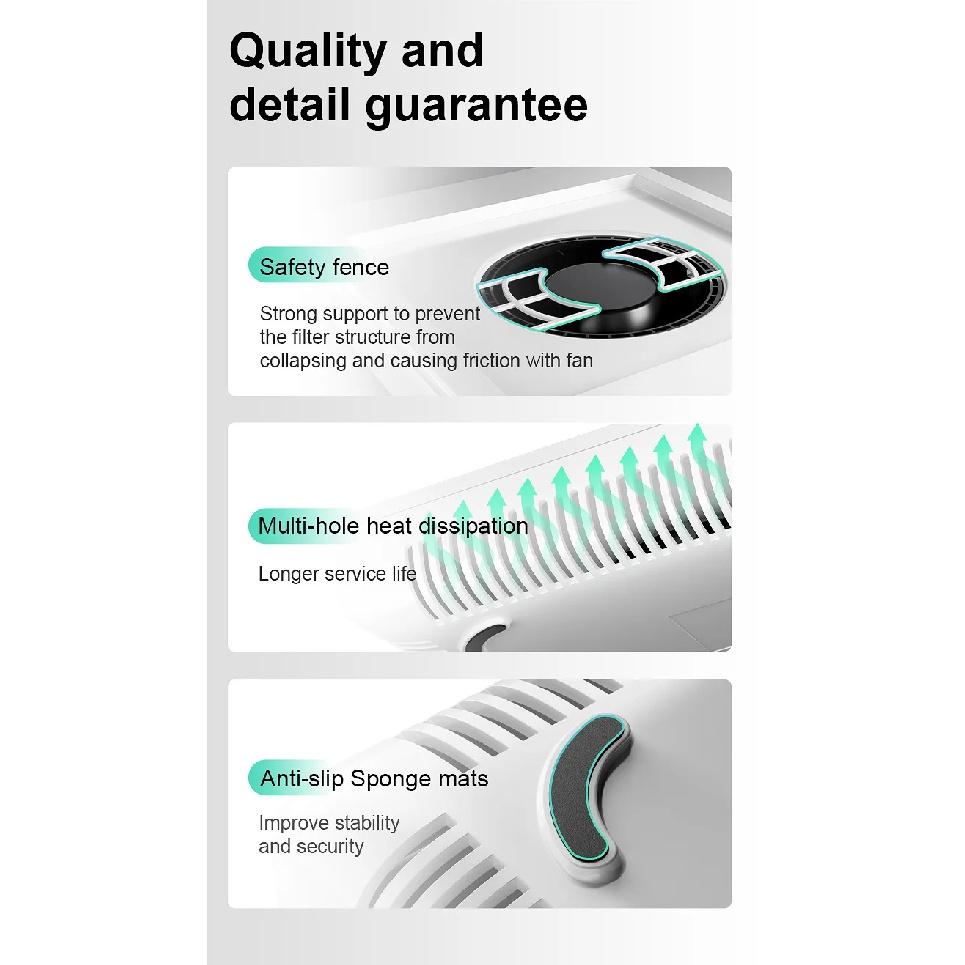 Turbine Brushless Nail Dust Remover Strong Suction 20W Nail Vacuum Cleaner for Manicure with Removable Filter Speed Adjustable