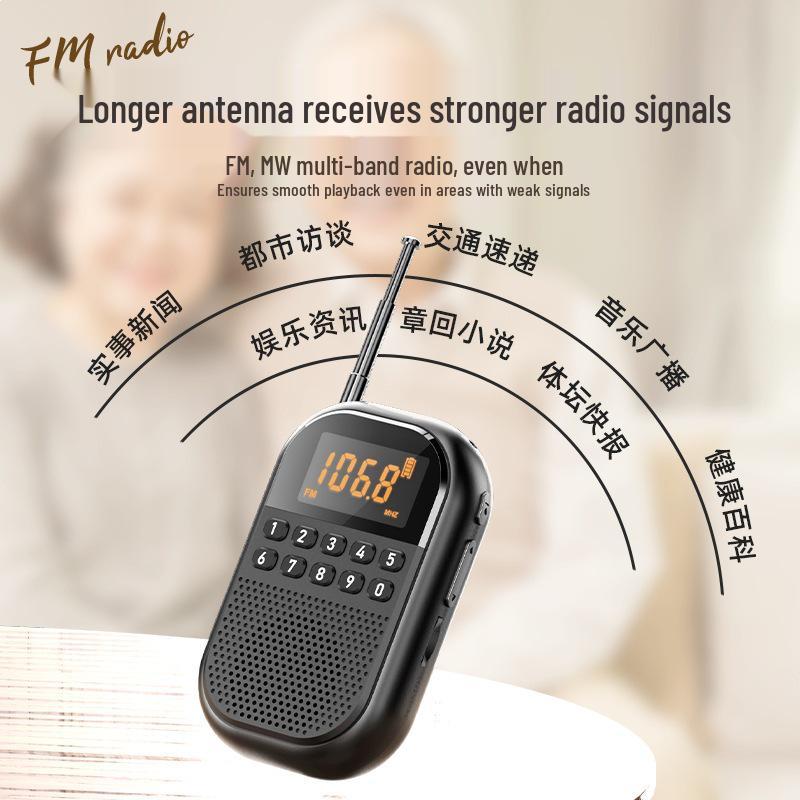 Мини Bluetooth FM/AM Радио с Перезаряжаемой Батареей и Слотом для Карты