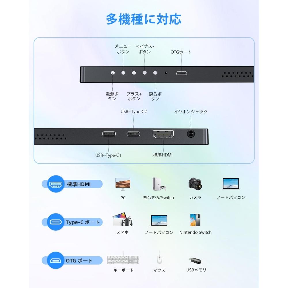 Мобильный монитор EVICIV 15,6-дюймовый мобильный игровой монитор 19201080 игровой монитор для коммутатора портативный монитор антибликовый IPS ЖК-панель тонкий легкий
