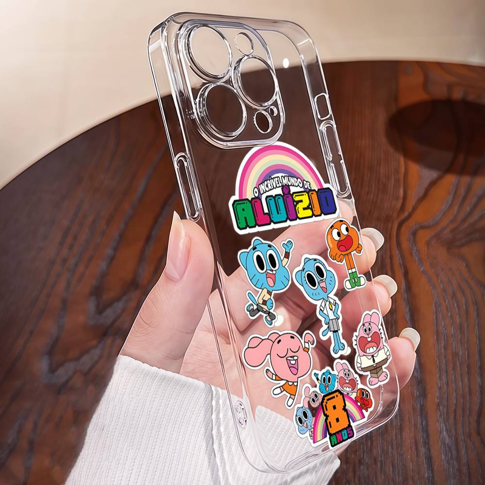 Удивительный мир Гамбола Чехол Для IPhone 17 16 15 14 13 12 Mini 11 Mini Pro Max Прозрачный Силиконовый Чехол