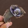 Amethyst Handmade Copper Wire Wrap Bangle Adjustable j6P15