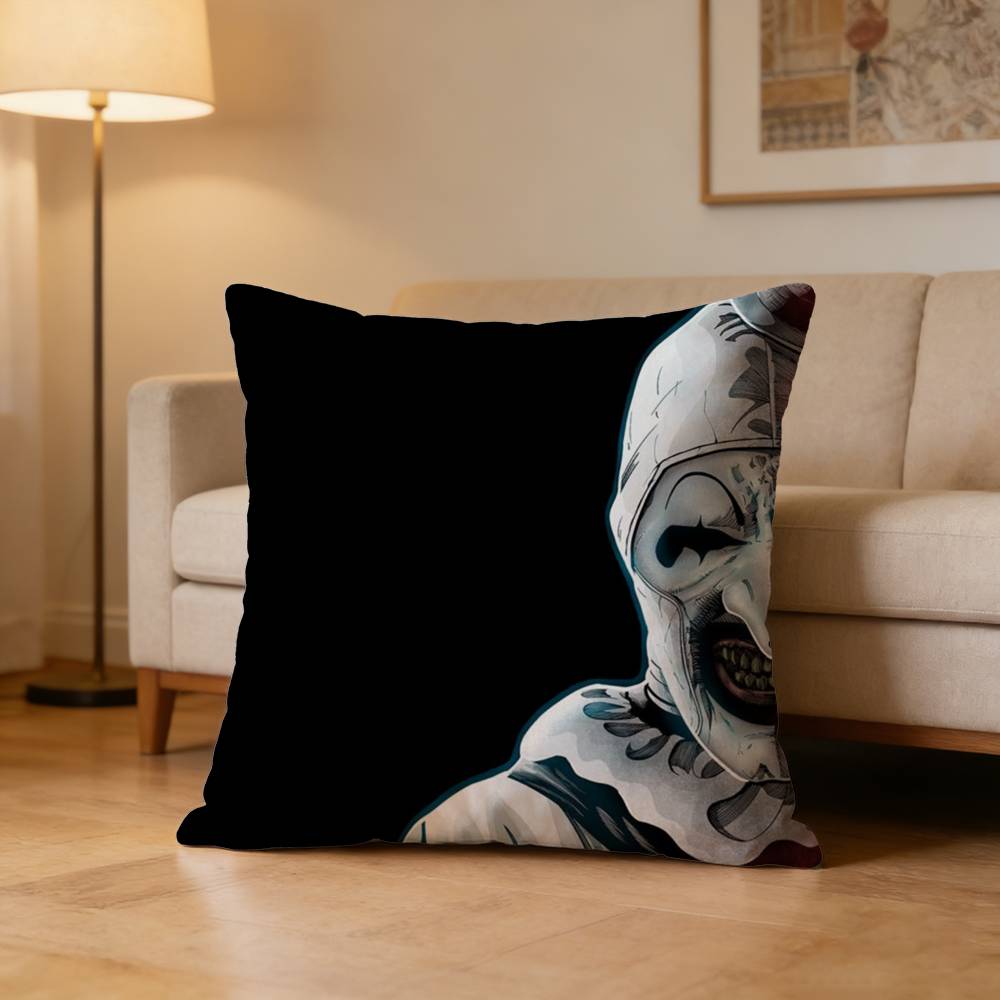 Horror Movie Terrifiers Pillow Case Pattern Printed Pillowcase For Living Room Sofa Cushion Cover