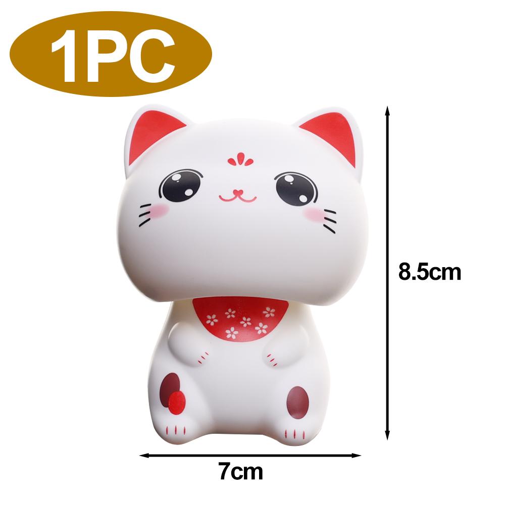 Новый автомобильный орнамент на солнечной энергии, милый кивающий, манящий кот, временный номерной знак для парковки, аксессуары для украшения салона автомобиля