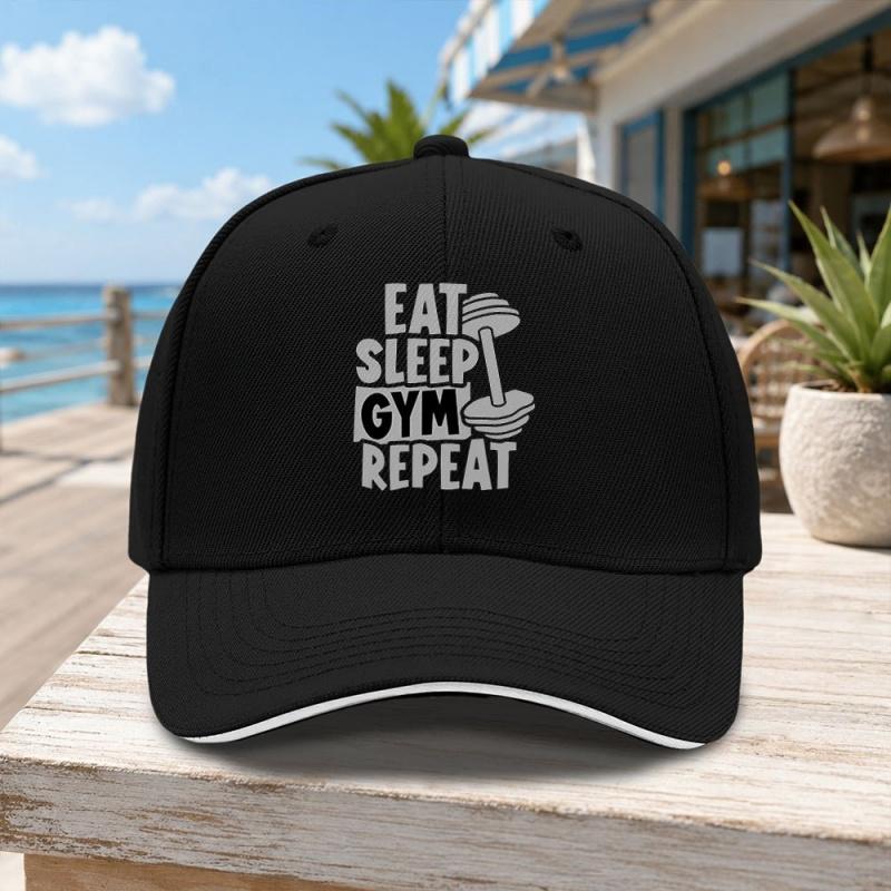 Unisex Dumbbell Sandwich Baseball Cap Street Fashion Outdoor Sports Duckbill Hat for Fitness Trendy Gifts