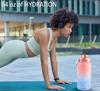 64 OZ/Half Gallon Water Bottle Jug, Motivational Time Marker Straw with Brush Leakproof BPA Reusable, Drink Enough Water Daily for Fitness, Gym
