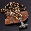Men 'S Domineering Stainless Steel Faucet Necklace Viking Thor 'S Hammer Pendant Necklace