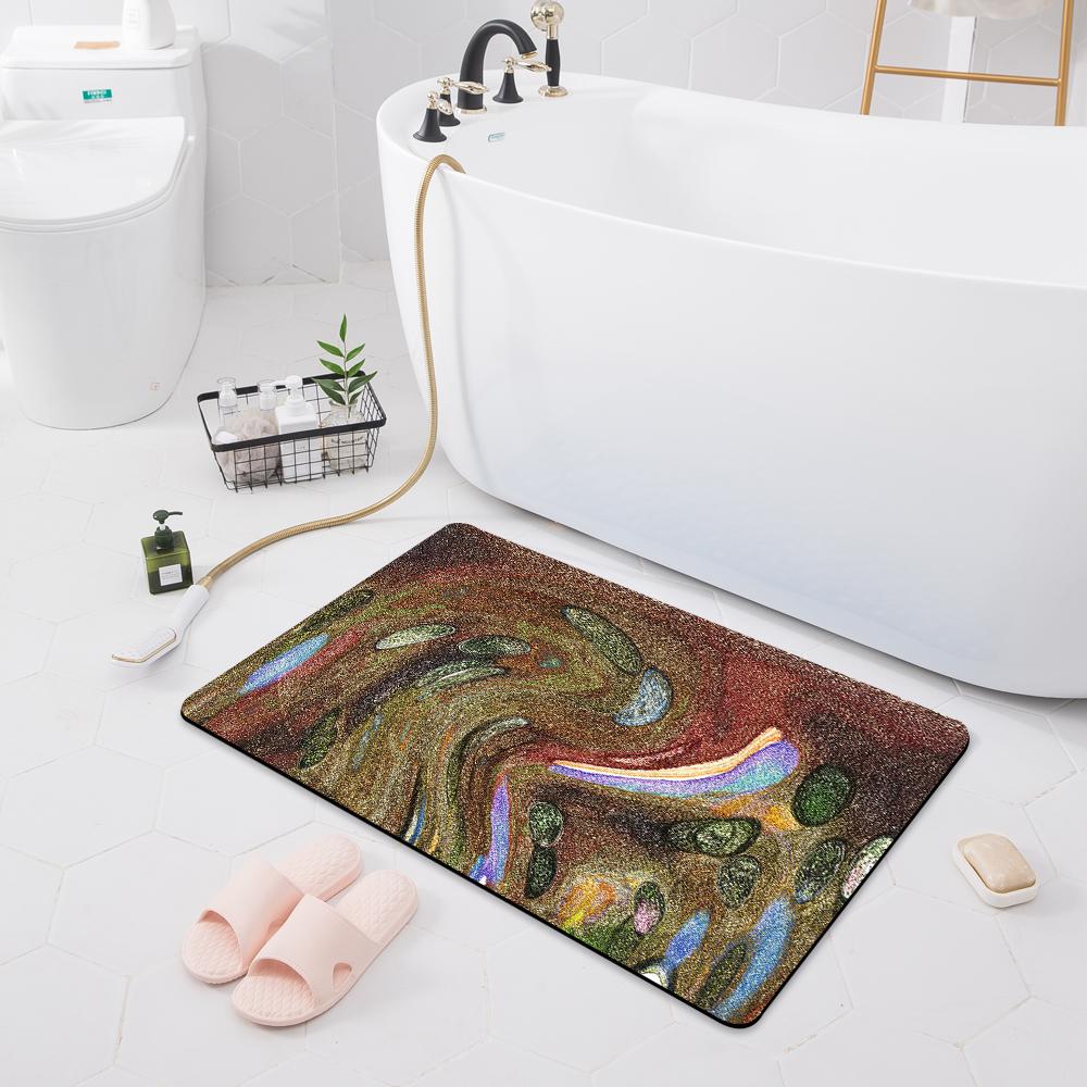 Non-slip Absorbent Mat Entry Door Mat Bathroom Shower Carpet Home Bathroom Bedroom Floor Kitchen Carpet