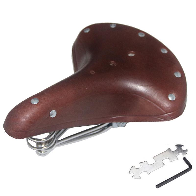 Подушка для сиденья велосипеда из воловьей кожи в стиле ретро – седло для горного велосипеда из натуральной кожи для комфортной езды