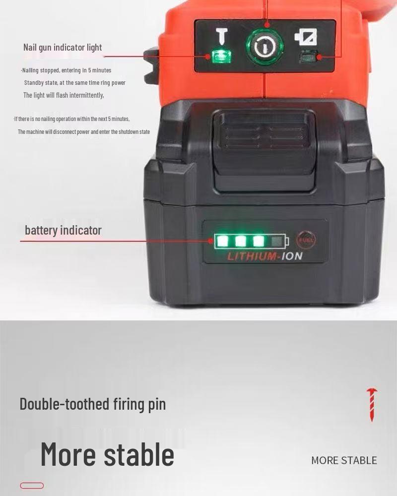 Беспроводной стальной гвоздезабивной пистолет NailMaster 90S3 Третьего Поколения с Литиевой Батареей