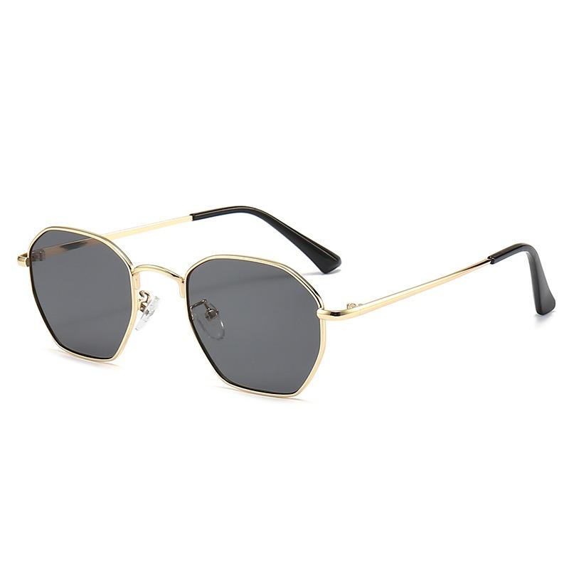 2023 Unique Personal Vintage Polygon Men and Women Sunglasses Metal Frame Irregular Frame Fashion Sunglasses