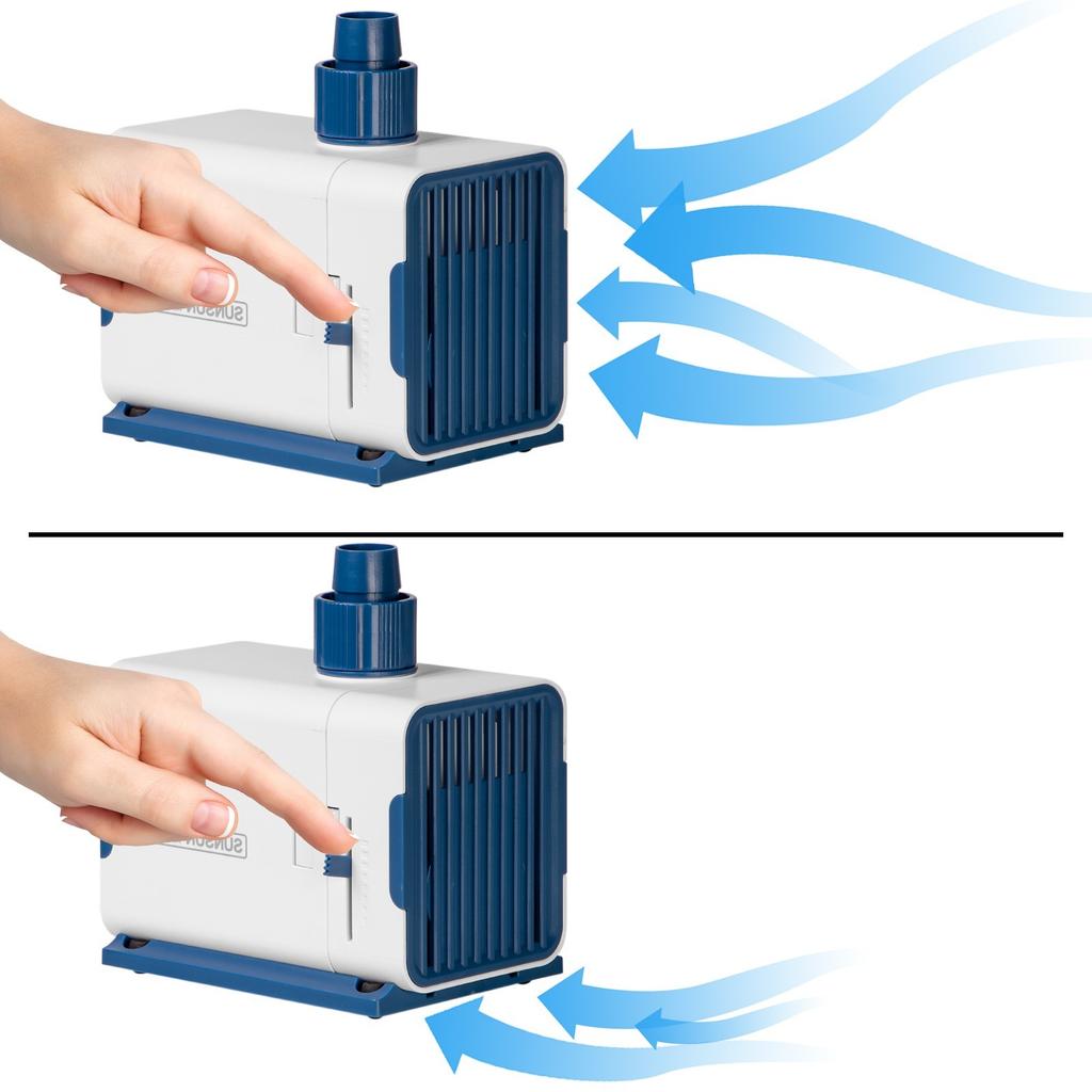 2-in-1 Water Pump with Power Regulation, Low Immersion, 2500L/H for Aquarium