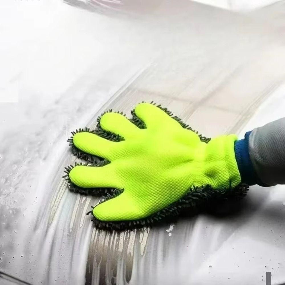 Anti-Scratch Car Washing Gloves Thick Cleaning Glove No Damage Washing Mitt  Auto Detailing