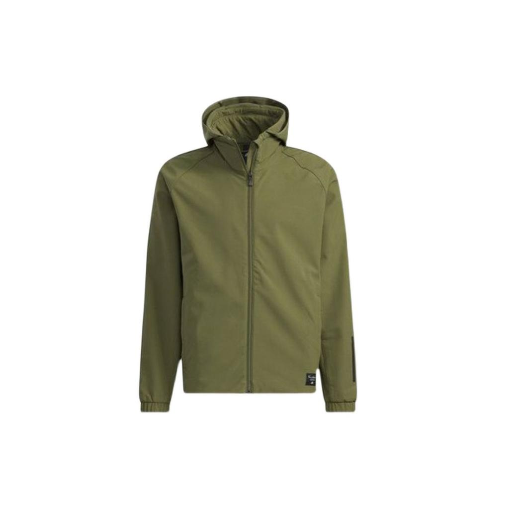 Adidas Three-Stripe Logo Sports Hooded Jacket Men Outerwear Olive H40882