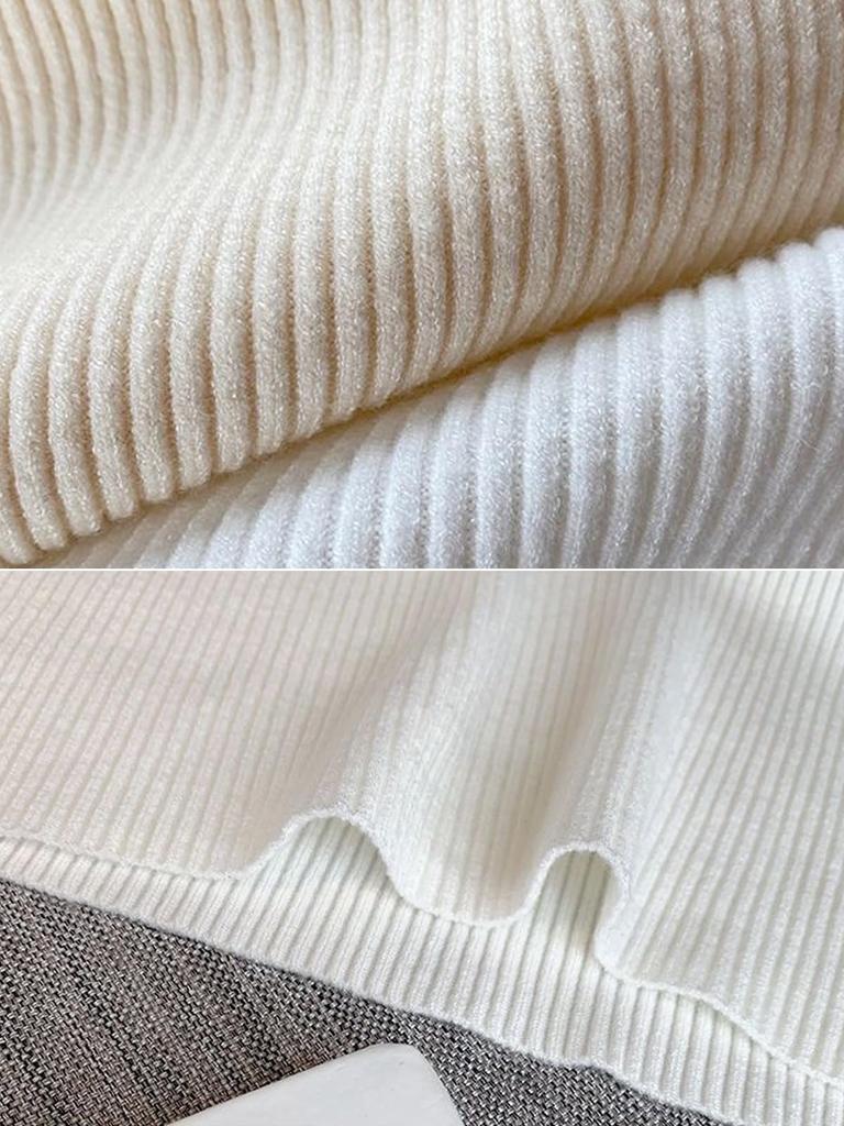 Вязаный свитер с оборками и высоким воротом Стильные повседневные топы Вязаный свитер Домашняя координация Свободная вязка Индивидуальность Эмоциональные брюки Стиль Харадзюку Харадзюку