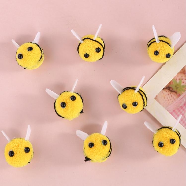 Pack Of 50 Small Bees Decorations Felted Bumblebees For Clothing Hat Bag Crafting Baby Showers Decoration Party Supplies