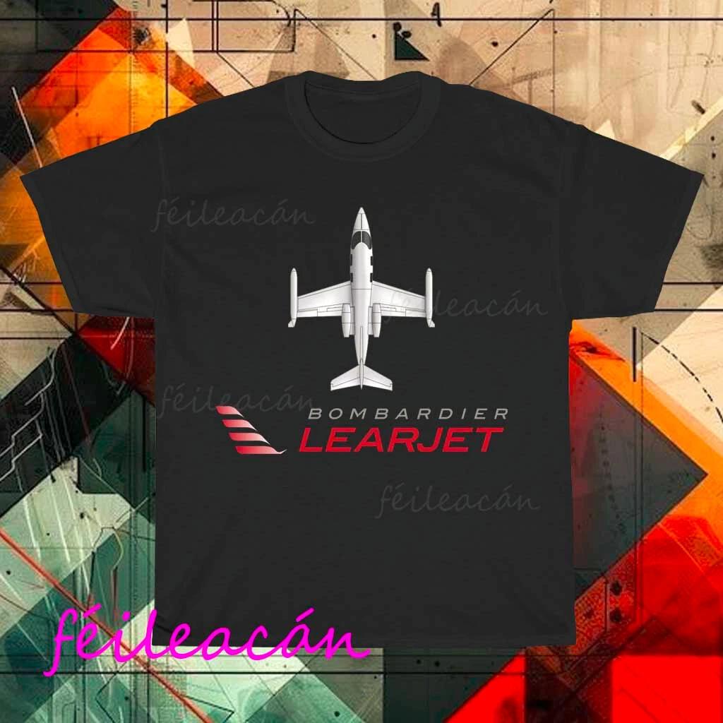 Новая американская футболка с логотипом Bombardier Learjet, смешная, размеры от S до 5XL