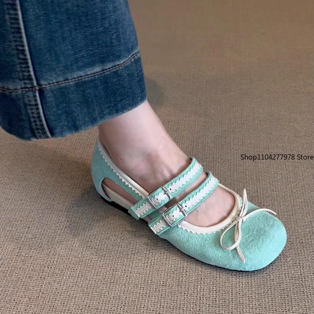 Модные ретро балетки женские из мягкой кожи на липучке спортивные Мэри Джейн с лентой и бантом слипоны повседневная обувь для взрослых