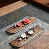 Керамическая курильница Ручная работа Цветок персика Домашние украшения Пион Держатель для благовоний