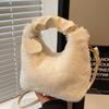Высококачественная популярная плюшевая сумка Fairy, новый стиль, зимняя сумка, плиссированная женская сумка, сумка через плечо на одно плечо