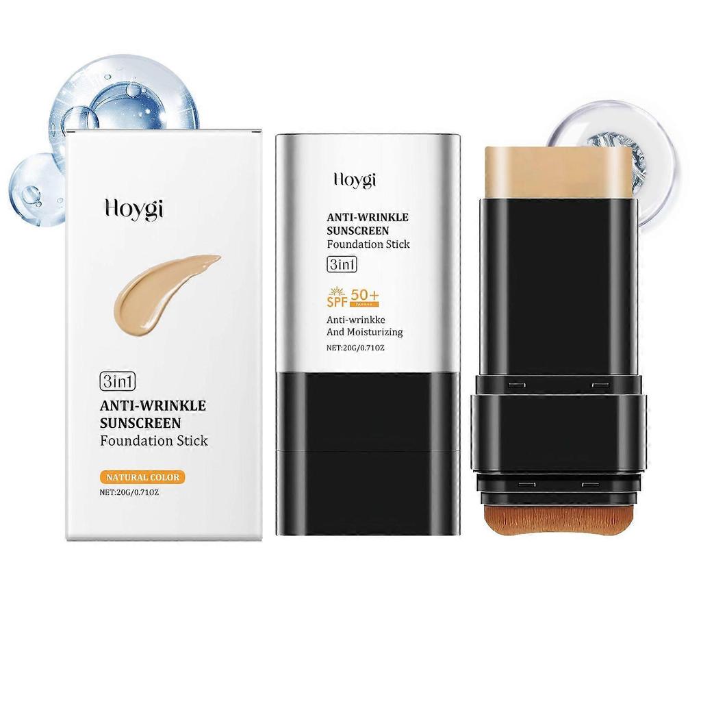 Natural Color 20g Moisturizing Foundation Stick: Lightweight, Moisturizing, Brightening, Portable, Matte, Sheer, Suitable for Oily and Dry Skin. less