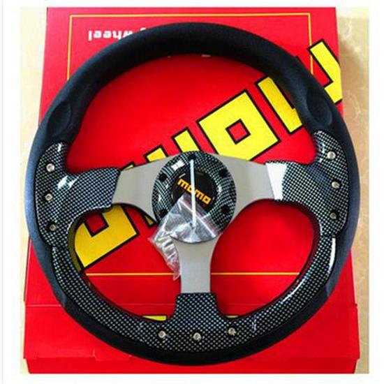 14-дюймовый гоночный руль из углеродного волокна — универсальная посадка, модифицированный для имитации гонок