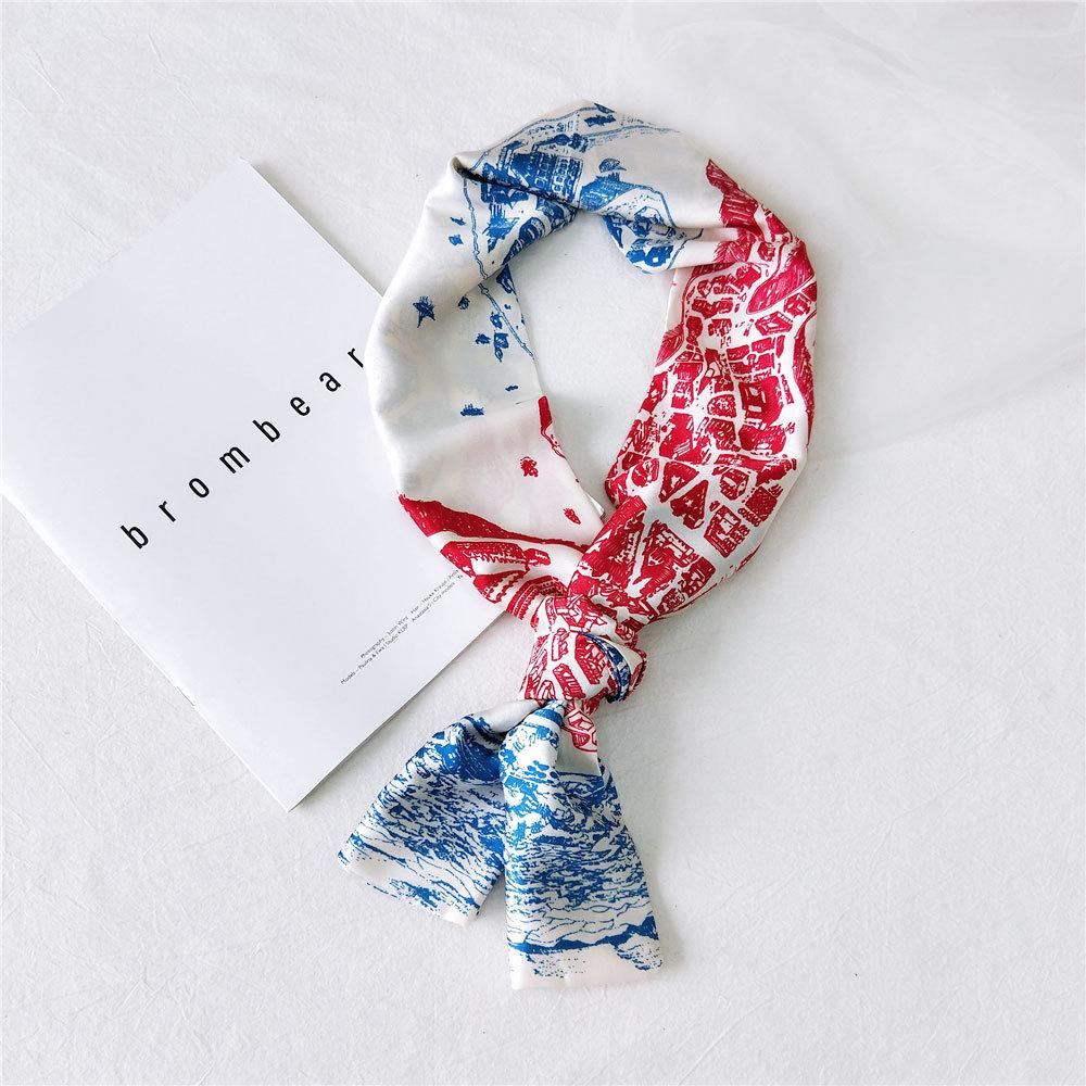 New Scarves Silk Scarves Women'S Spring And Autumn Season Long Decorative Professional Scarves Summer Thin Styles Paired With Shirts Stylish